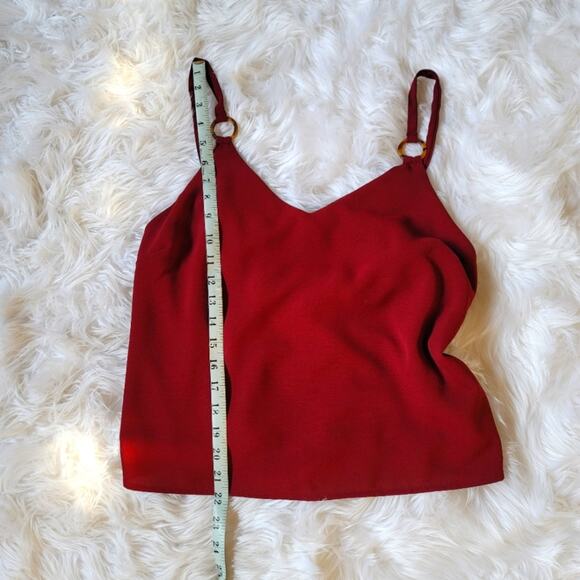 I Joah Flowy Top, Size Medium Wine, Burgundy NEW Camisole Strappy Top - Picture 9 of 11